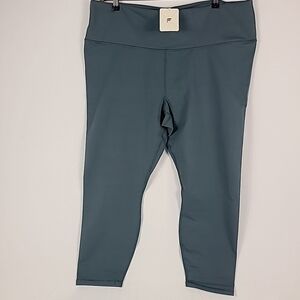 NEW Fabletics Define PowerHold High-Waisted 7/8 Legging Sz 4x Storm Slate Green